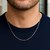 Diamond-Cut Alternating Bead Chain in 14k White Gold (1.30 mm)