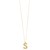14K Yellow Gold Helium Initial S Pendant