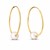 14k Yellow Gold Round Endless Pearl Earring(1x25mm)