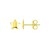 14k Yellow Gold Post Earrings with Stars(6.5mm)