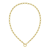 14K Yellow Gold Diamond Charm Link Necklace