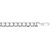 Tiny Ridged Circular Chain Bracelet in Rhodium Plated Sterling Silver (6.00 mm)