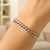 Tiny Ridged Circular Chain Bracelet in Rhodium Plated Sterling Silver (6.00 mm)