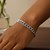 Tiny Ridged Circular Chain Bracelet in Rhodium Plated Sterling Silver (6.00 mm)