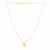 14k Yellow Gold Necklace with Rounded Tear Drop Pendant