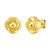 14K Yellow Gold Floral Stud Earrings