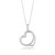 Floating Heart Drop Pendant in 14k White Gold