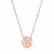 14k Two Tone Gold Textured Circle Necklace with White Gold Details