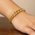 Double Link Solid Charm Bracelet in 14k Yellow Gold  (8.00 mm)