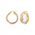 14K Tri Color Gold Woven Hoop Earrings