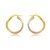 14K Tri Color Gold Woven Hoop Earrings