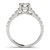 14k White Gold Round Trellis Setting Diamond Engagement Ring (1 cttw)