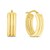 14K Yellow Gold Triple Row Oval Hoop Earrings (17.00 mm)