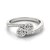 Bezel Set Two Stone Round Diamond Ring in 14k White Gold (5/8 cttw)