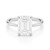 5 Carat Emerald Lab Grown IGI G/VS1 Diamond Solitaire Ring in 14K White Gold