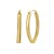 14K Yellow Gold Large Diamond Cut Marquise Hoop Earrings