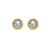 14K Yellow Gold Aquamarine Birthstone Earrings