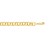 Double Link Solid Charm Bracelet in 14k Yellow Gold  (7.00 mm)