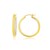 Slender Petite Patterned Hoop Earring in Two-Tone Gold(3x25mm)