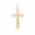 14k Two Tone Gold High Polish Diamond Cut Cross Pendant