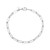 14K White Gold Mini Diamante Paperclip Bracelet (3.20 mm)