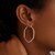 14K Rose Gold Hexagon Hoop Rounded Edge Earrings