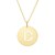 14K Yellow Gold Disc Initial D Pendant