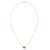 14K Yellow Gold Emerald Cut Peridot Necklace