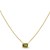 14K Yellow Gold Emerald Cut Peridot Necklace