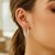 Rhodium Plated Hoop Design Earrings in Sterling Silver (3x25mm)