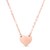 14k Rose Gold Polished Mini Heart Necklace