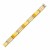 Wide Screw Accented Bar Links Mens Bracelet in 14k Two-Tone Gold (11.00 mm)