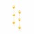 Pebble and Chain Dangling Earrings in 14k Yellow Gold