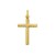 14K Yellow Gold Cable Cross Pendant