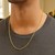 Textured Links Pendant Chain in 14k Yellow Gold (2.3 mm)