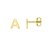 14K Yellow Gold Yours Truly Initial A Stud Earrings