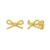 14K Yellow Gold Twisted Rope Large Bow Earrings