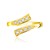 Contemporary Toe Ring with Cubic Zirconia Accents in 14k Yellow Gold