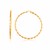 Slender Patterned Twist Hoop Earring in 14k Yellow Gold(2x45mm)