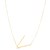 14K Yellow Gold Yours Truly Large Initial V Necklace