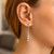 Fancy Puffed Teardrop Polished Earrings in 14k White Gold