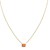 14K Yellow Gold Emerald Cut Citrine Necklace