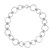 Sterling Silver Rhodium Plated Round Link Necklace
