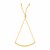 14k Yellow Gold Smooth Curved Bar Lariat Design Bracelet (0.80 mm)