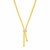Woven Rope Lariat Necklace with Diamonds in 14k Yellow Gold