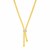 Woven Rope Lariat Necklace with Diamonds in 14k Yellow Gold