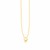 14k Yellow Gold Polished Star Necklace with Diamond