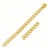 Semi Solid Miami Cuban Chain in 14k Yellow Gold (10.70 mm)