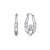 14K White Gold Claddagh Symbol Hoop Earrings