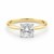 1.50Ct Cushion Lab Grown IGI G/VS1 Diamond Ring in 10K Yellow Gold